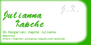 julianna kapche business card